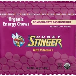 Honey Stinger Organic Energy Chews - Pomegranate, Passion Fruit, Box Of 12 2017