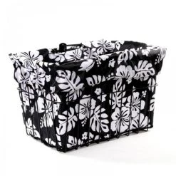 Cruiser Candy Black/White Hibiscus Basket Liner | Baskets