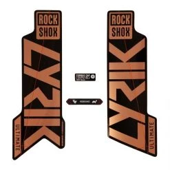 RockShox Fork Decal Kit Lyrik Ultimate 27/29 Matte Copper Foil For High Gloss Black (2021) 2022 | Frameskins