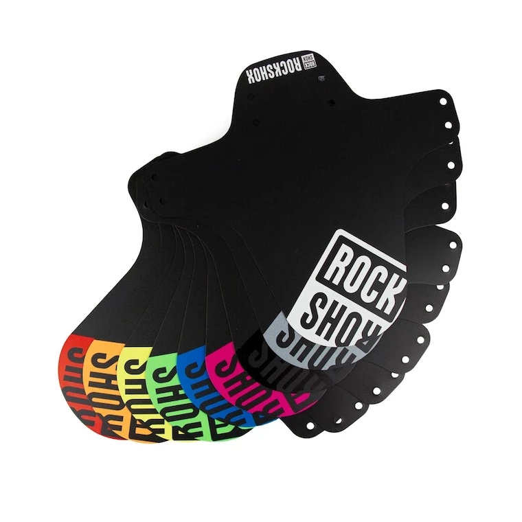 RockShox MTB Fender Black Short Zip Tie With Fire Red Print 2022 | Mudguards - Image 2