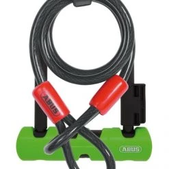 Abus Keyed U-Lock Ultra Mini 410 Plus Cobra Cable 5.5" Shackle Black Bike Lock | U Locks