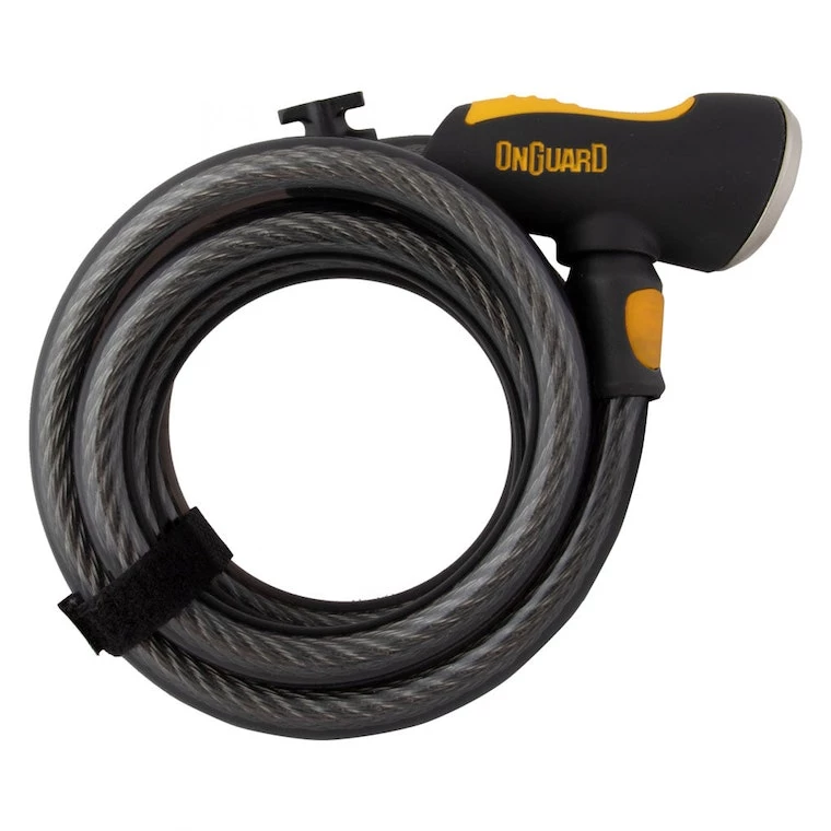 OnGuard Doberman 8027 Key 8027 15mm 6`/183cm | Heavy Duty Self Coiling Cable | Cable Locks - Image 2