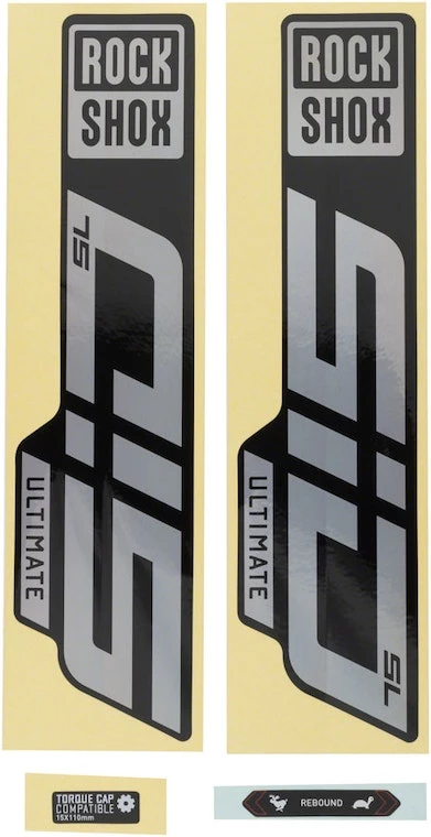 RockShox Fork Decal Kit - SID SL Ultimate, 27.5"/29", Gloss Rainbow Foil/High Gloss Black 2022 | Frameskins - Image 2