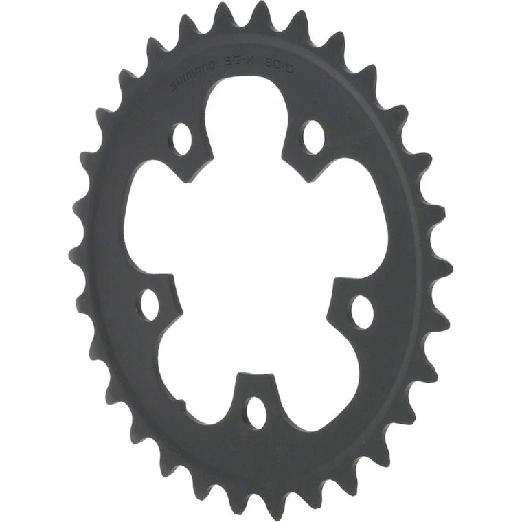 Shimano 105 5703-L Triple Inner Chainring 30t 74 BCD 10-Speed Aluminum Black 2017 | Rings - Image 2
