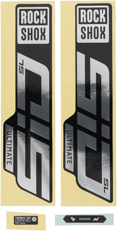 RockShox Fork Decal Kit Sid Sl Ultimate 27/29 Gloss Polar Foil For High Gloss Black (2021) 2022 | Frameskins - Image 2