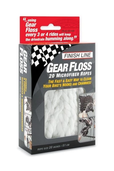 Finish Line Gear Floss (20 Ropes Per Clam) | Brushes