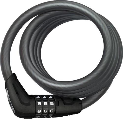Abus Star 4508 Combination Coiled Cable Lock 150cm X 8mm Black Combo Security | Cable Locks