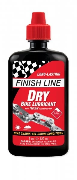 Finish Line Dry Lube Bike Lubricant W/Teflon 4oz Sqz Btl | Chain Lubricants