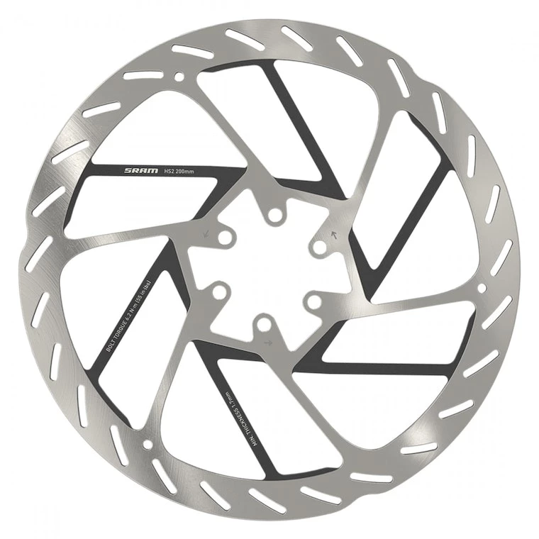 SRAM Rotor HS2 200mm 6-bolt (includes Steel Rotor Bolts) Rounded 2022 | Brake Rotors - Image 7
