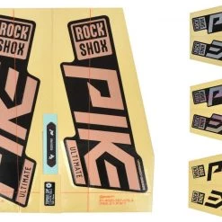 RockShox Fork Decal Kit Pike Ultimate 27/29 Matte Copper Foil For High Gloss Black (2021) 2022 | Frameskins
