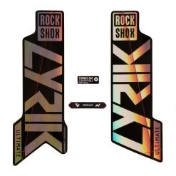 RockShox Fork Decal Kit Lyrik Ultimate 27/29 Gloss Rainbow Foil For High Gloss Black (2021) 2022 | Frameskins