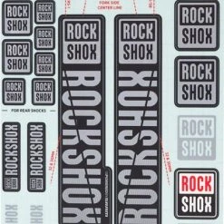 RockShox FORK DECAL KIT - 30/32mm POLAR GREY MY18 - SID/REBA/REVELATION(PRE-2018)/SEKTOR/RECON/XC32/30G/30S/XC30 2022 | Frameskins